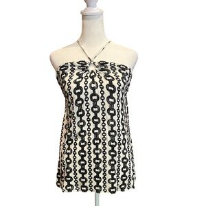 JUICY Black and White Chain Link Women's Top. Size S